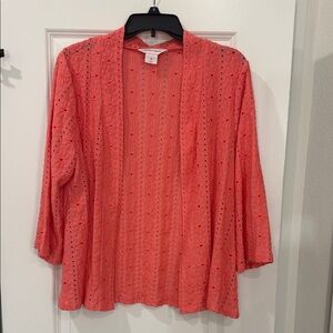 Allison Daley Vibrant Coral Knit Top